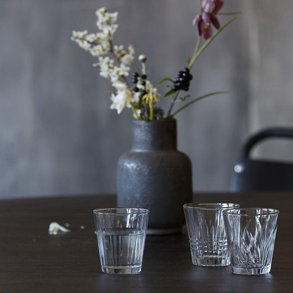 Set of Six vintage style glass tumblers assorted styles