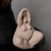 Naked Fat Lady Cement Sculpture