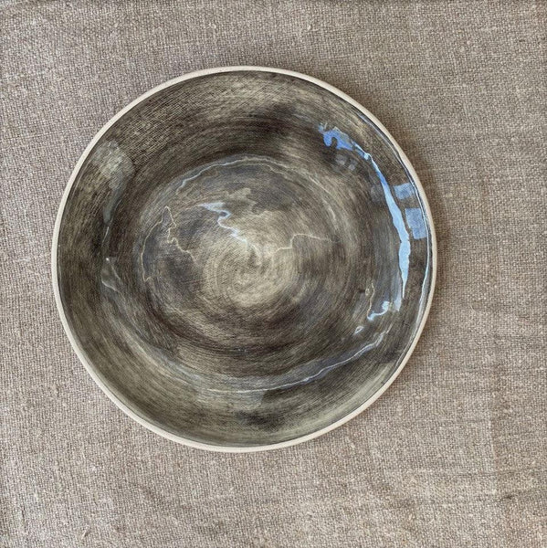 Wonki Ware Side Plate Charcoal Wash