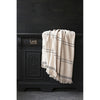 soft and lightweight washed cotton throw black stripe