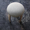 Wool Stool with Oak Wine Barrel Stave Legs - Greige - Home & Garden - Chiswick, London W4 