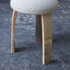 Wool Stool with Oak Wine Barrel Stave Legs - Greige - Home & Garden - Chiswick, London W4 