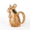Mini Tiny Wood Mouse Cream Jug Quail Ceramics