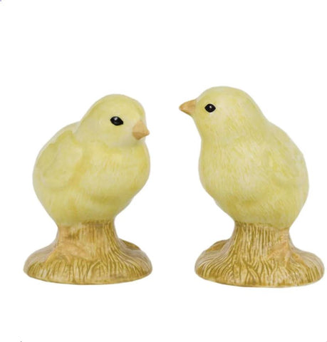 Quail Ceramics Yellow Chicks Salt & Pepper Shakers