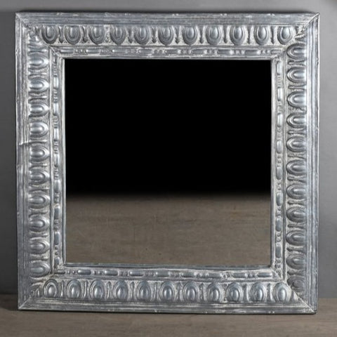 Square Zinc Mirror - 19th Century Reproduction