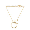 Double Plain Circles Bracelet - Gold - Pernille Corydon
