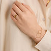 Double Plain Circles Bracelet - Gold - Pernille Corydon