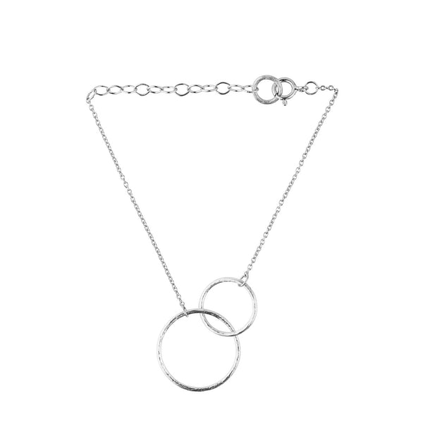 Double Plain Circles Bracelet - Silver - Pernille Corydon