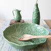 Van Verre Bordallo Pinheiro Cabbage Salad Bowl Extra Large 40cm Green