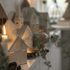 Ceramic House & Church Tealight Holders - Cream