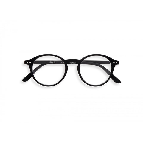 Izipizi Reading Glasses - Style D (round, timeless, best-selling shape) - Black