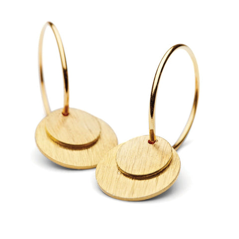 Pernille Corydon Small Coin Earrings Gold