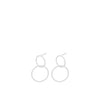 Double interlinked circle Earrings - Silver - Pernille Corydon