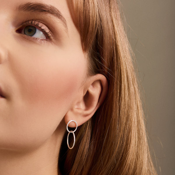 Double Earrings - Silver - Pernille Corydon