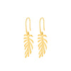Fern Leaf Ear Hooks - Gold - Pernille Corydon