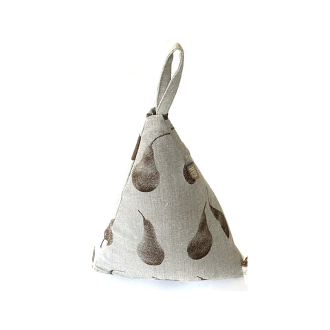 Screen-printed Cotton Doorstop - Pear Design