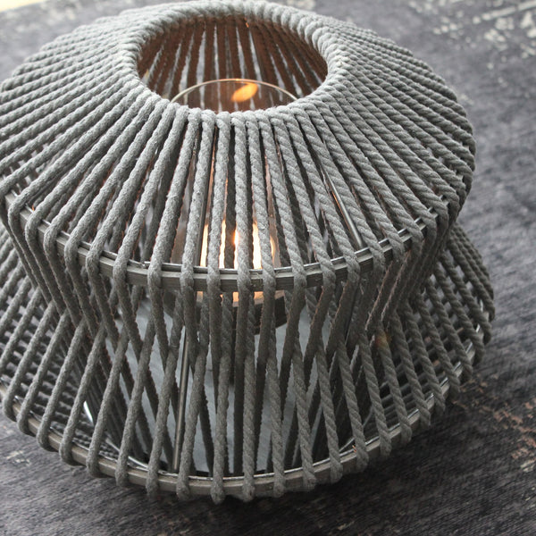 Grey Rope Lantern - Two Sizes - Greige - Home & Garden - Chiswick, London W4 