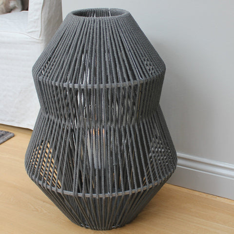 Grey Rope Lantern - Two Sizes - Greige - Home & Garden - Chiswick, London W4 