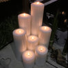 Real Flame Faux Pillar Candle - Greige - Home & Garden - Chiswick, London W4 