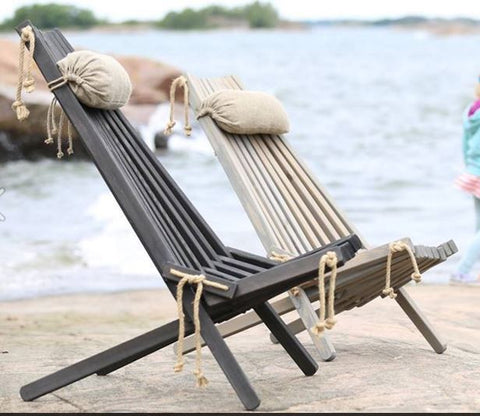 Eco-Friendly Nordic Design Deckchairs - Greige - Home & Garden - Chiswick, London W4 