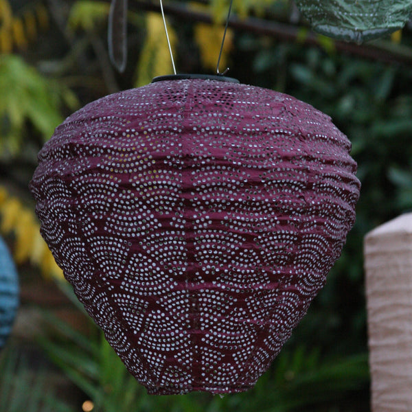 Solar Lantern Balloon Dark Red