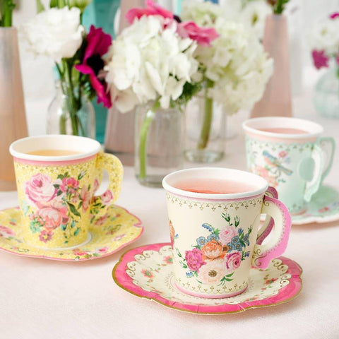 Talking Tables Truly Scrumptious Paper Cup & Saucer Set