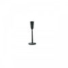 Antique Black Iron Candlestick - 20cm