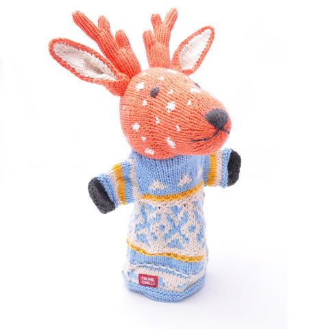 Organic Cotton Hand Puppet - Reindeer