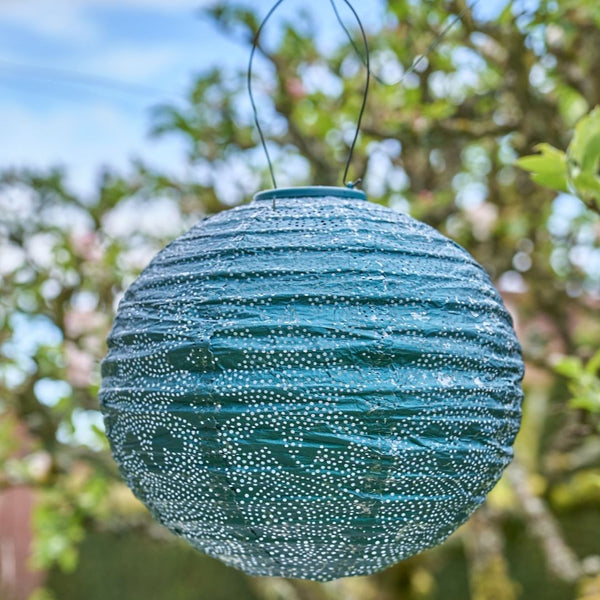 Solar Lantern - Globe - Blue
