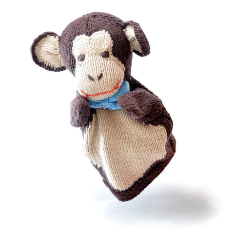 Organic Cotton Hand Puppet - Monkey