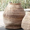 large organic shaped bulbous jute basket