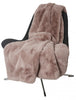 Faux Fur Blanket or Throw - Grey, Pink or Taupe