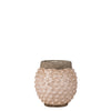 Dusty Pink Crackle Glazed Dotty Flowerpot or Vase - Two Sizes - Greige - Home & Garden - Chiswick, London W4 