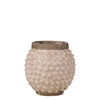 Dusty Pink Crackle Glazed Dotty Flowerpot or Vase - Two Sizes - Greige - Home & Garden - Chiswick, London W4 