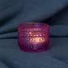 Assorted Jewel Coloured Recycled Glass Tealight Holders - Set of Six