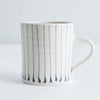 Wonki Ware Large Straight Mug Warm Grey Vertical Stripe
