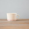 Wonki Ware Handmade Squat Mug Pink Vertical Lines
