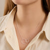 Double Plain Interconnecting Circles Necklace - Silver - Pernille Corydon