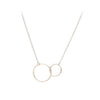 Double Plain Interconnecting Circles Necklace - Silver - Pernille Corydon