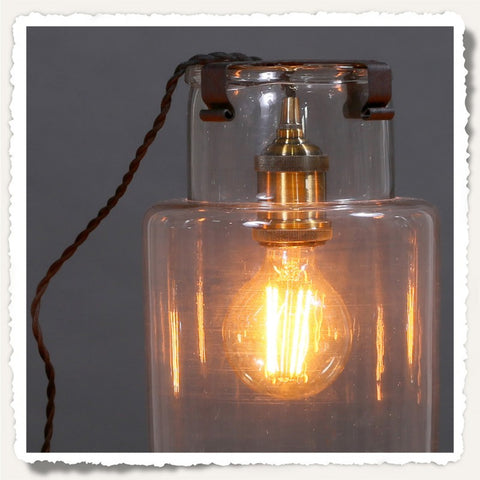 Vintage Pharmacy Jar Bottle Lamp