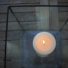 Set of Three Antiqued Metal & Glass Box Lanterns - Greige - Home & Garden - Chiswick, London W4 