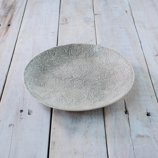 Wonki Ware Warm Grey Lace Side Plate