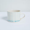 Wonki Ware Squat Mug Turquoise Stripe